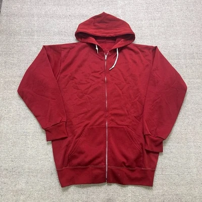 Sudadera con capucha térmica vintage con cremallera para hombre XL roja años 70 Sears EE. UU. Foto 1 de 4