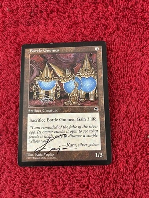 MTG Kaja Foglio Signed “Bottle Gnomes" Tempest Magic The Gathering 1997 - Image 1 of 2