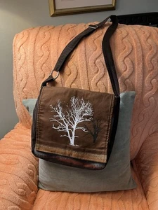 Handarbeit von Seestern Erde Textil Lebensbaum bunt große HOBO TASCHE - Bild 1 von 17