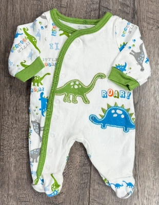 Baby Boy Clothes Koala Baby Preemie Roar Dinosaur Footed Outfit - Image 1 of 3