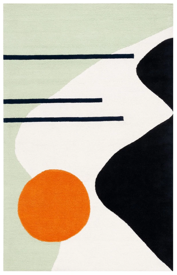 Alfombra de acento SAFAVIEH Rodeo Drive Collection - 2' x 3', verde y negra, hecha a mano Foto 1 de 4