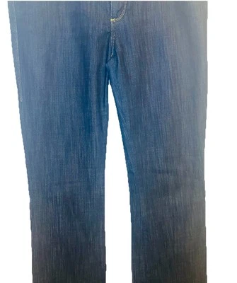 Pantalones de mezclilla antiguos para hombre 31 azules bordados bolsillos traseros costuras amarillas Foto 1 de 4