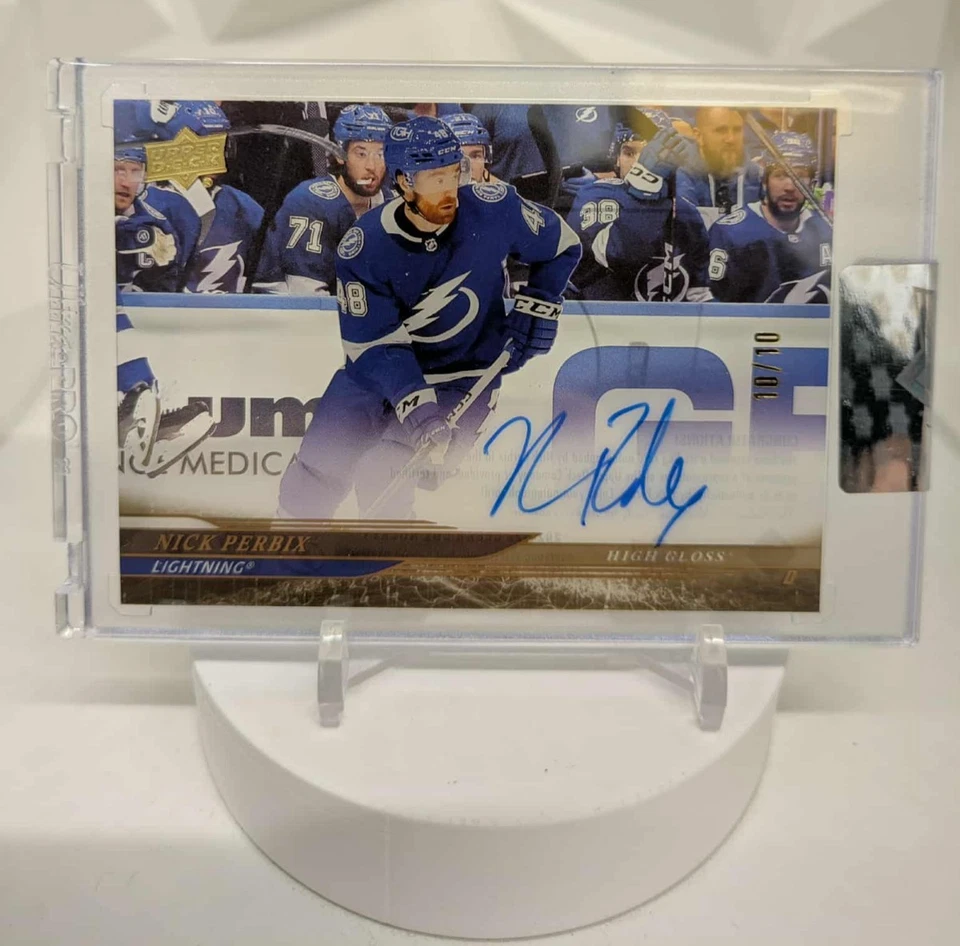 2024-25 Upper Deck Clear Cut High Gloss Auto Nick Perbix 10/10 CC-NP - Image 1 of 1