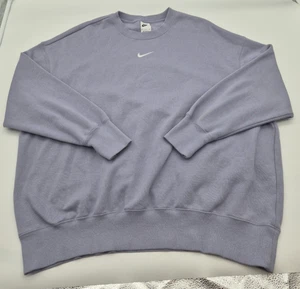 Nike Damen lila Rundhalsausschnitt Sweatshirt Pullover XL Center Swoosh Freizeit Oberteil - Bild 1 von 10