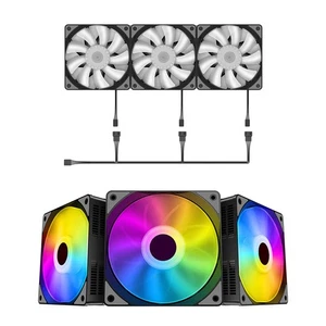 3 ventilateurs de refroidissement de boîtier de 120 mm 1200 tr/min éclairage - Afbeelding 1 van 7