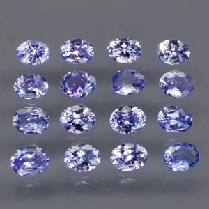 Oval 4x3 mm.Hinzende Farbe&Volles Feuer! Purpurblauer Tansanit 16 Stck./3,00Ct. - Bild 1 von 6