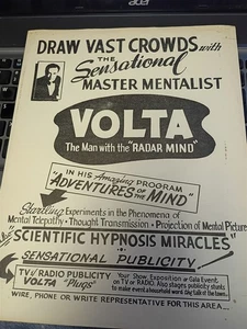 Bulling Rumpf Werbebogen "Volta" der Mann mit dem Radar Geist 8,5"x11" - Bild 1 von 1