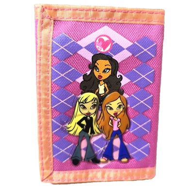 НОВЫЙ С ЯРЛЫКОМ BRATZ LIL' BRATZ РОЗОВЫЙ ТРОЙНОГО СЛОЖЕНИЯ БУМАЖНИК 3-1/2» 4-1/2» - Изображение 1 из 2