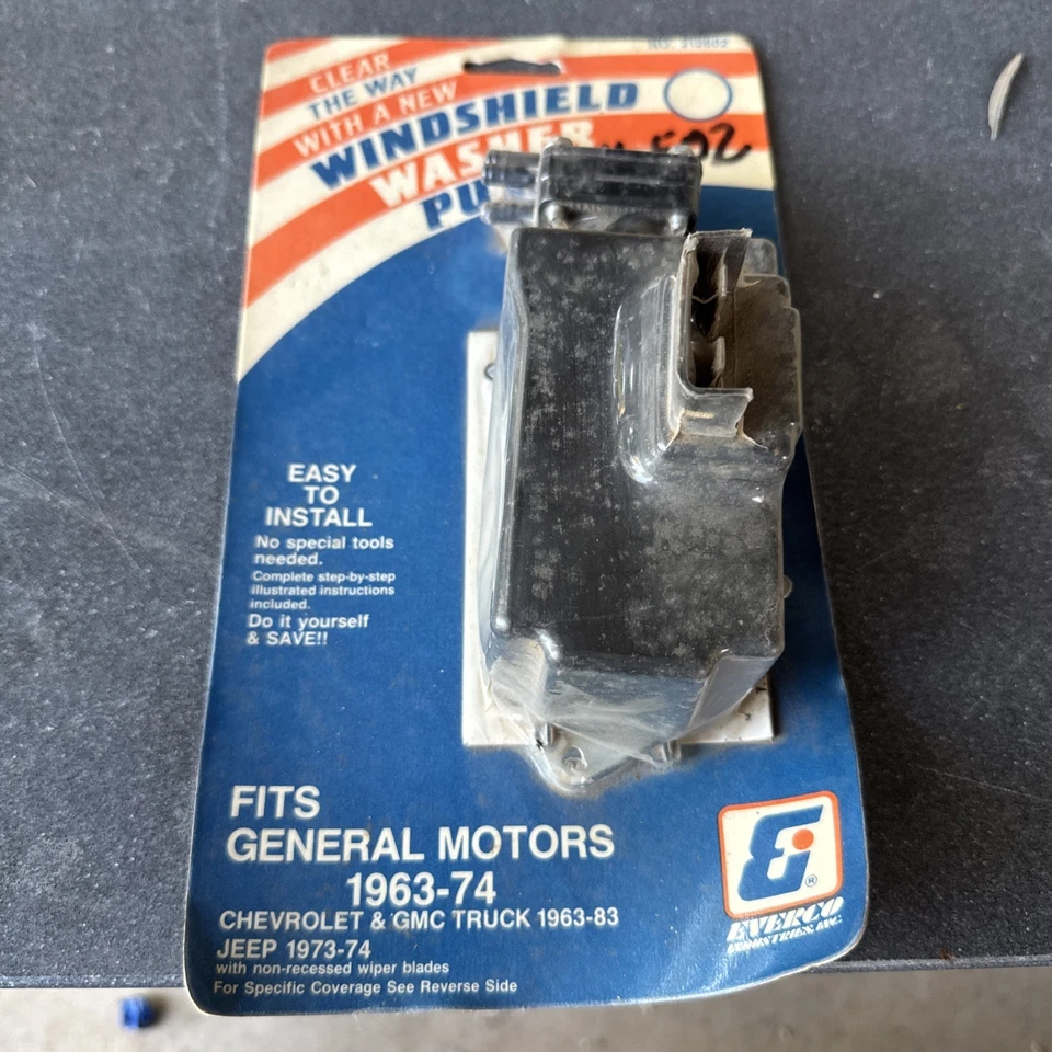 Bomba lavadora parabrisas Everco GM 1963-74 camioneta Chevrolet 1963-83 Jeep 1973-74  Foto 1 de 4