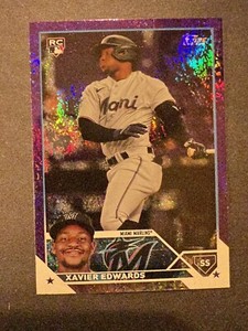 Xavier Edwards RC Purple Shimmer 2023 Topps Update US296 /799
