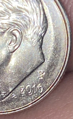 2016 10 cent Roosevelt dime . Circulated   Double Die Cover