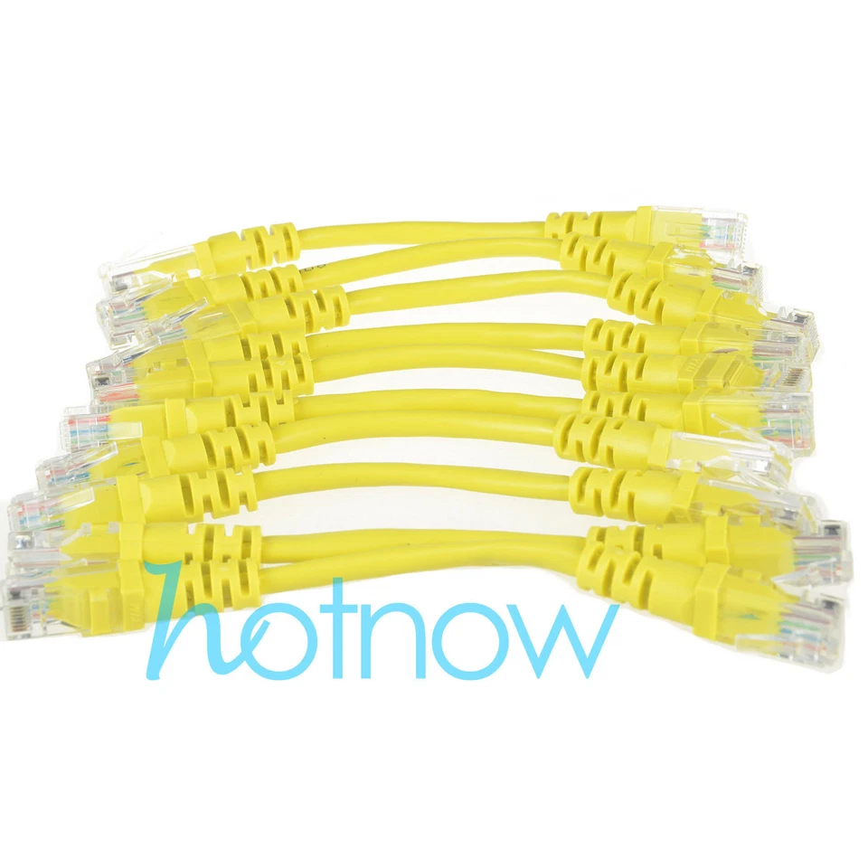 Lot 10 cables/ 2inch 6cm 568B CAT5E UTP Ethernet RJ45 Patch Cable Network Cable - Image 1 of 1