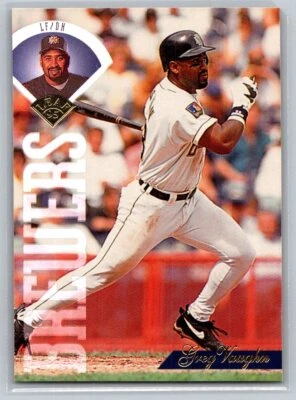 💎1995 Leaf #261 Greg Vaughn - Milwaukee Brewers💎 - Image 1 of 2