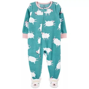 CARTER'S Toddler Sheep Fleece Footed Pajamas, 4T - Picture 1 of 1