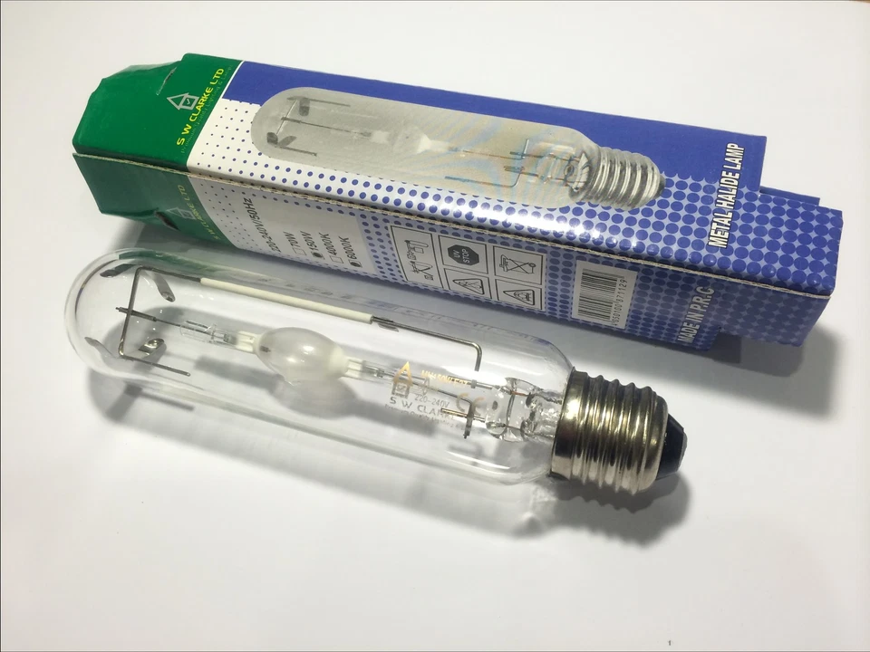 PREMIUM LONG LIFE METAL HALIDE TUBULAR LAMP 150W E27 CAP 4000K COOL WHITE HID - Image 1 of 4