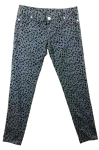 Womens Pants Textured Print Stretch Slim BLING Button ONLY YOU Junior Size 11/12 - Picture 1 of 6