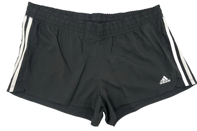 ADIDAS Women's Pacer 3-Stripes Woven GH8146 Shorts Black Size Large NWT - Image 1 of 4