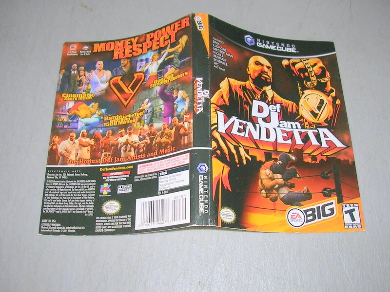 Def Jam Vendetta (Nintendo Game Cube NGC) Original Cover Art - Image 1 of 1