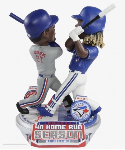Vladimir Guerrero & Vlad Jr Blue Jays 40 HOME RUN CLUB Dual Bobblehead IN HAND Cover