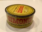 Vintage Simoniz Car Wax Old Tin Can Advertising Partially Filled Auto Gas Decor