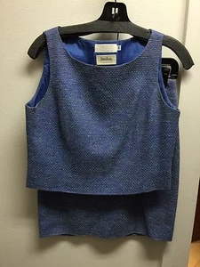 Traje Falda Sin Mangas Azul Isabel Ardee de Moti Bashan Talla 8P ¡Muy Bonito!¡! - Imagen 1 de 10