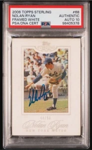 2006 Topps Sterling Nolan Ryan Signed Baseball Card #68 PSA/DNA 10 Certified HOF - Picture 1 of 3