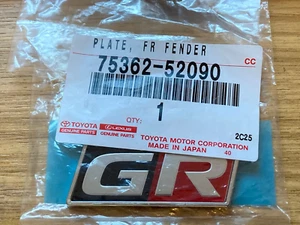 Genuine Toyota OEM Front Wing GR Badge for Yaris GR G16E-GTS 75362-52090 - Picture 1 of 3