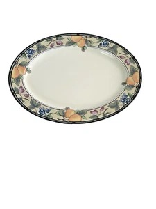 Mikasa Intaglio GARDEN HARVEST CAC29 15” X 11” Oval Platter NEW summer Stoneware - Picture 1 of 4