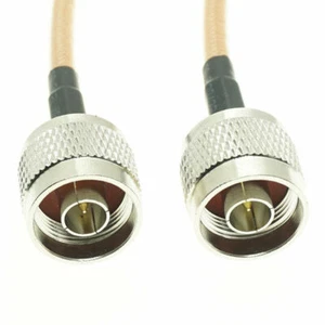 N Male To N Male Plug Connector lot Double Shield Jumper RF Coaxial Cable RG400 - Picture 1 of 1