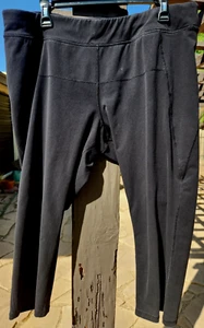 CALVIN KLEIN Performance Stretch Cotton Yoga Fitness Capris in Black XXL 2X - Picture 1 of 5