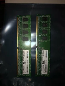 2GB (2x1GB) Crucial CT12864AA667.M8FH DDR2 667 PC2-5300 - Picture 1 of 1