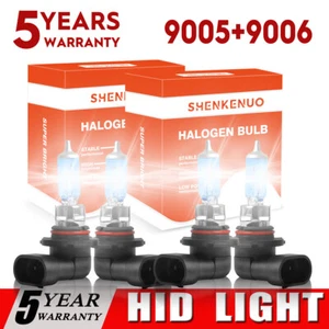 9005+9006 Halogen   Headlight Bulbs 4200K Combo Kit High/Low Beam Lamp 4PC - Bild 1 von 17