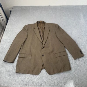 Joseph & Feiss Gold Blazer Mens 52L Wool Brown Suit Jacket Sport Coat - Picture 1 of 10