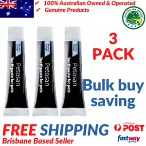 3 x 70g (THREE PACK) Petosan Toothpaste for pets - Chicken Flavour 70g - Bulk Bu - Picture 1 of 3