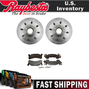 Front Brake Rotor and Hub Assembly & Brake Pads For 1979-1986 GMC C2500