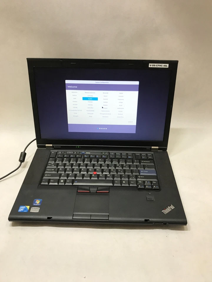 Lenovo ThinkPad T510 15" Intel Core i5 4GB RAM 3320GB HDD Linux Mint BAD KB! -DW - Image 1 of 4