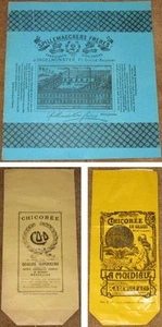 Chicoree Werbetasche Etikett Gruppe 1890 Fabrik Frau Globus Belgien Chicorée - Bild 1 von 1