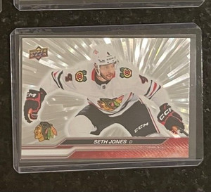 2023-24 UPPER DECK SERIES 1 SETH JONES OUTBURST SILVER BASE SP #39