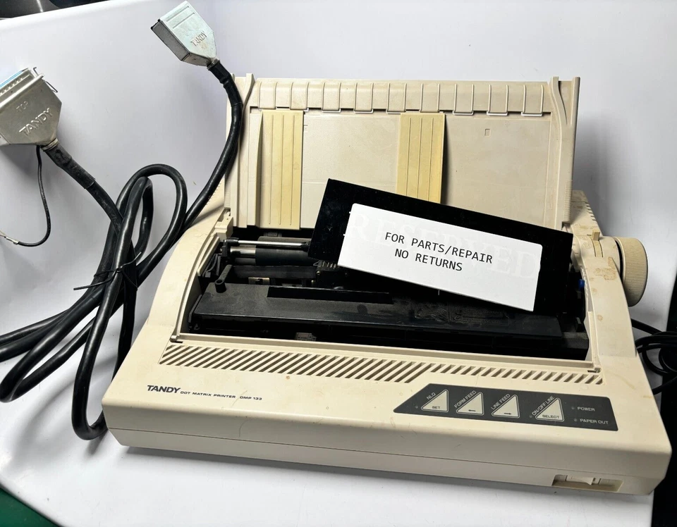 UNTESTED Powers On Vtg Tandy DMP 133 Dot Matrix Computer Printer Collector - Image 1 of 4