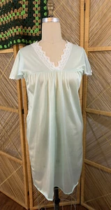 Vintage Nightgown Nylon Mint Green Small - Picture 1 of 8