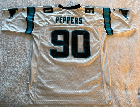 Vtg Reebok Julius Peppers #90 Carolina Panthers NFL Football  Jersey Sz Large Cover