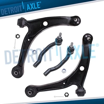 Front Lower Control Arms w/ Ball Joints Tie Rod Ends for Honda Pilot Acura MDX - Image 1 of 4