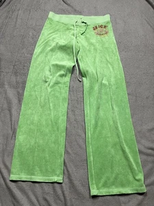 Juicy Couture Pants Womens Small Velour Drawstring Flare Made USA Y2K Retro - Picture 1 of 7