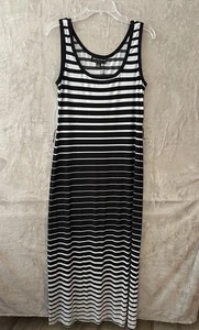 Connected Apparel Kleid Damen 10 gestreift Maxi Tank ärmellos Stretch Freizeit - Bild 1 von 9