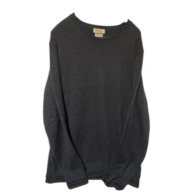 Vintage Boston Traders Men's XL Wool Blend Knit Sweater Crew Neck Ski Grey - Image 1 of 4