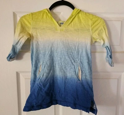 Antiguo Cubre Natación Azul Marino Niñas con Capucha Manga Larga Ombre Talla XS Foto 1 de 4