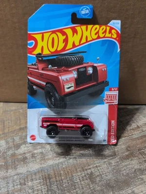 Hot Wheels Red Edition LAND ROVER SERIES II Target Exclusive *CRACKED BLISTER* - Image 1 of 4