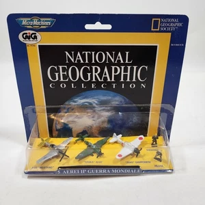 Vintage 1998 Micro Machines National Geographic Models -Set 5 aerei da combattimento WW2 - Foto 1 di 10