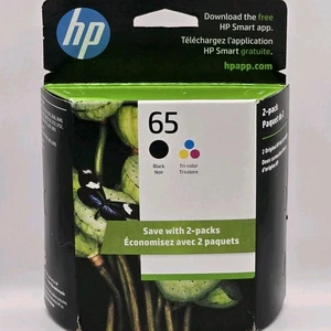 Original HP 65 schwarz & dreifarbig Kombipack ABGELAUFEN JULI 2026 NEU FABRIKVERSIEGELT - Bild 1 von 6