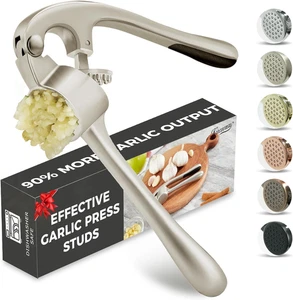 High Effective Garlic Press with Studs Heavy Duty Garlic Mincer Easy to Squeeze - Picture 1 of 12